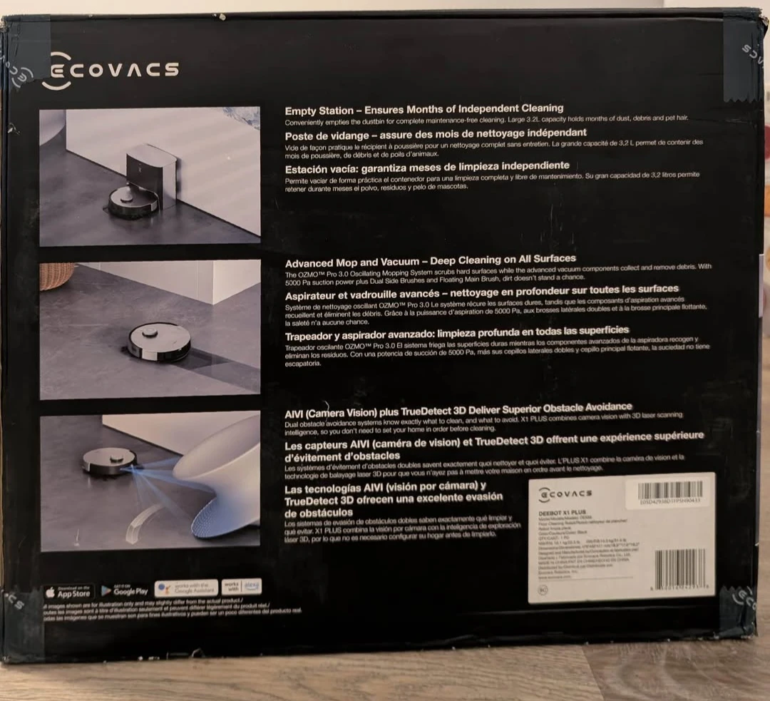 ECOVACS DEEBOT X1 PLUS Robotic Vacuum and Mopping Cleaner - photo 4