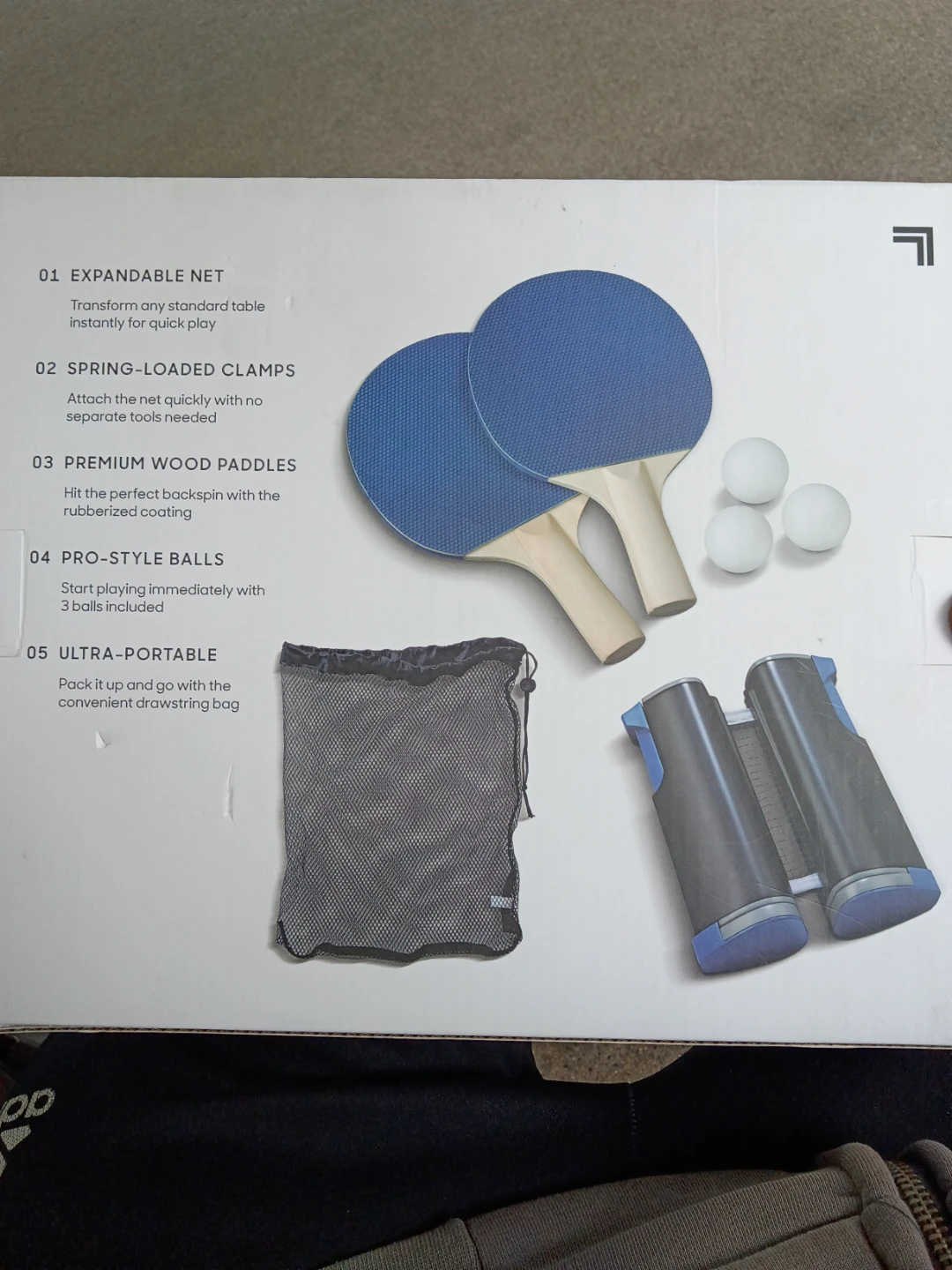 Sharper Image Retractable Table Tennis Set - photo 2