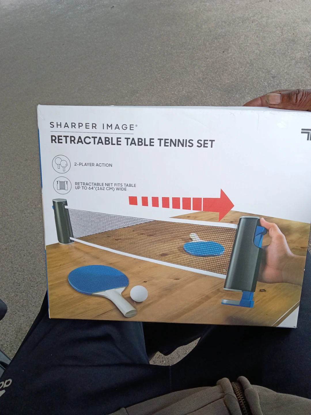 Sharper Image Retractable Table Tennis Set - photo 3