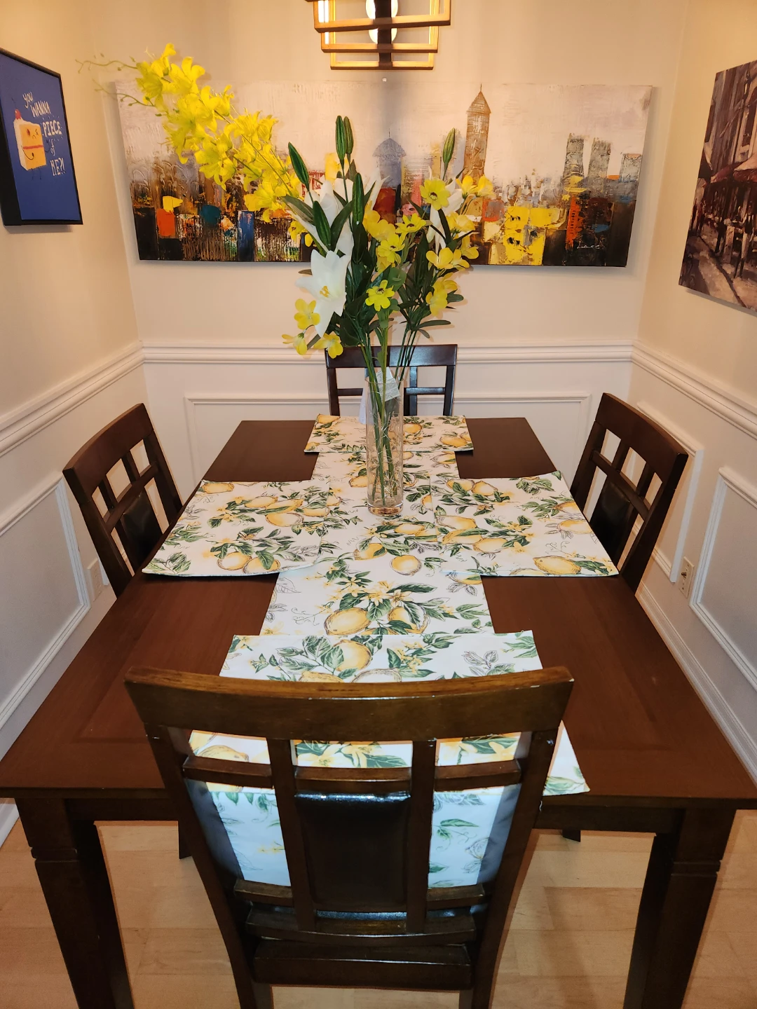 Wooden Dining Chair with Padded Seat