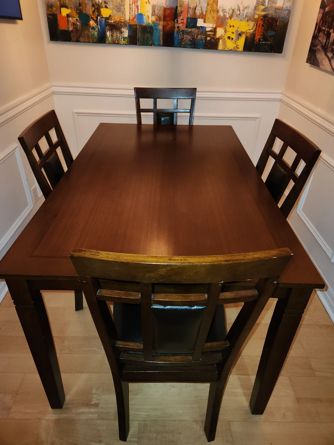 Wooden Dining Chair with Padded Seat - photo 2