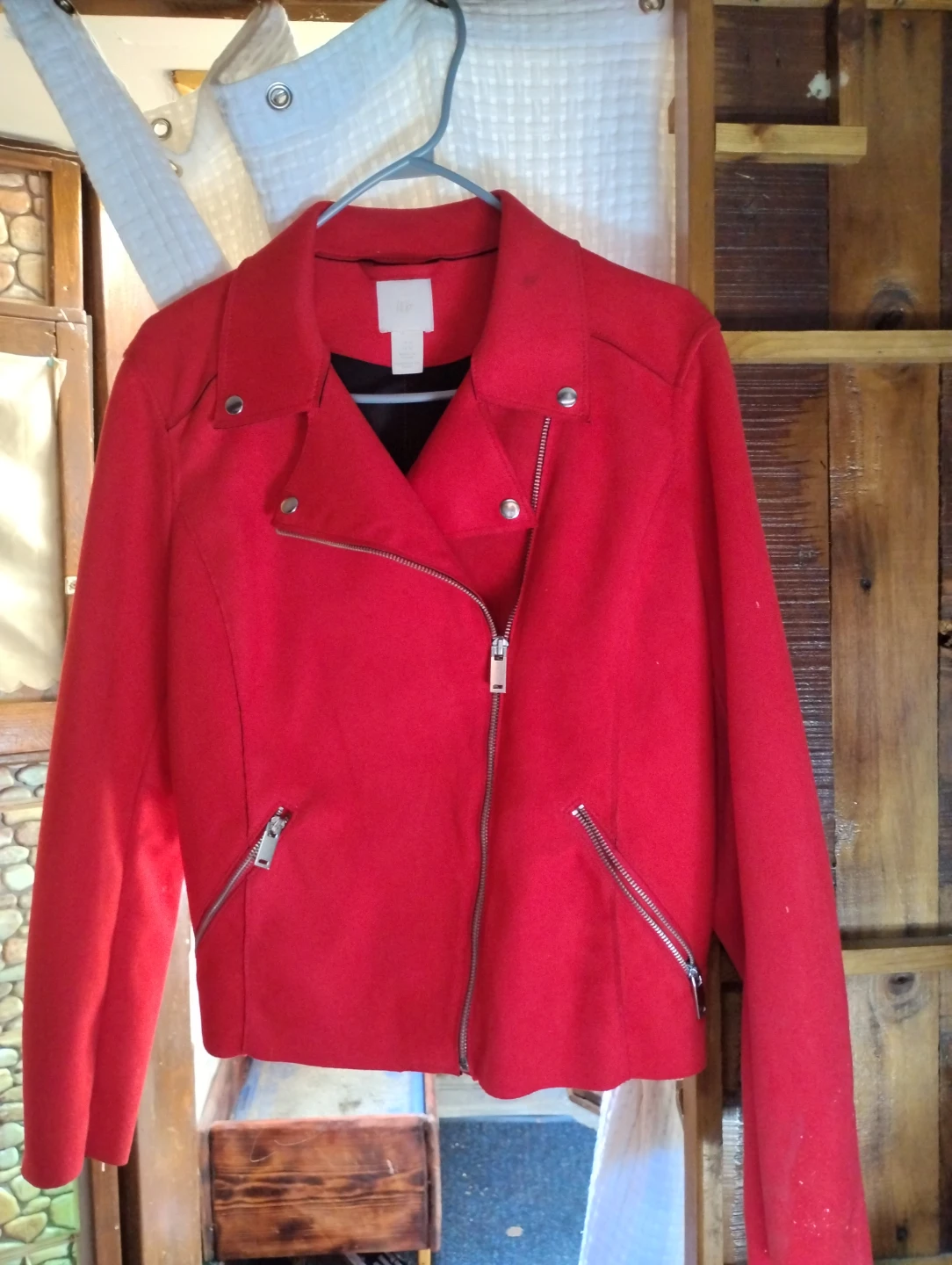 Red H&M Biker Jacket