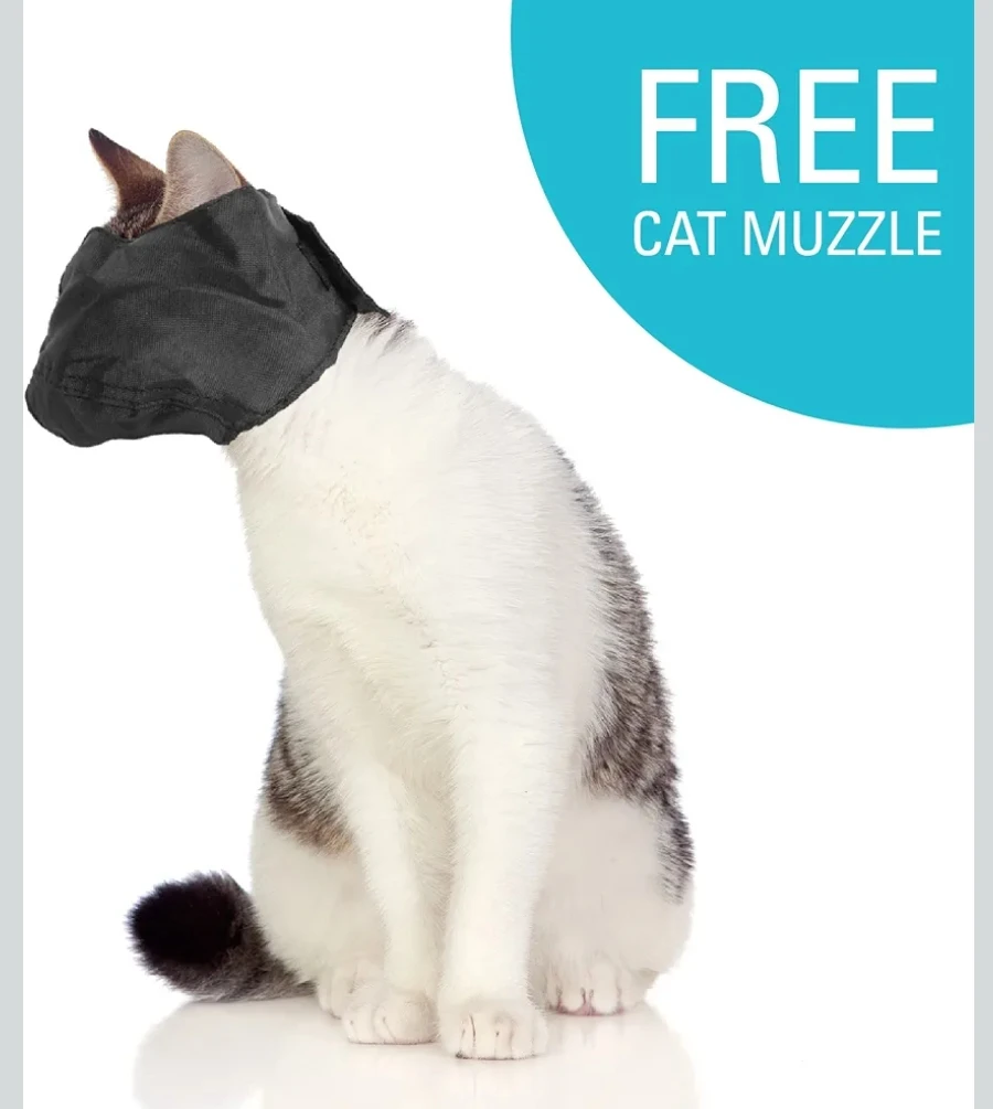 Black Cat Grooming Restraint Bag with Free Muzzle - photo 2