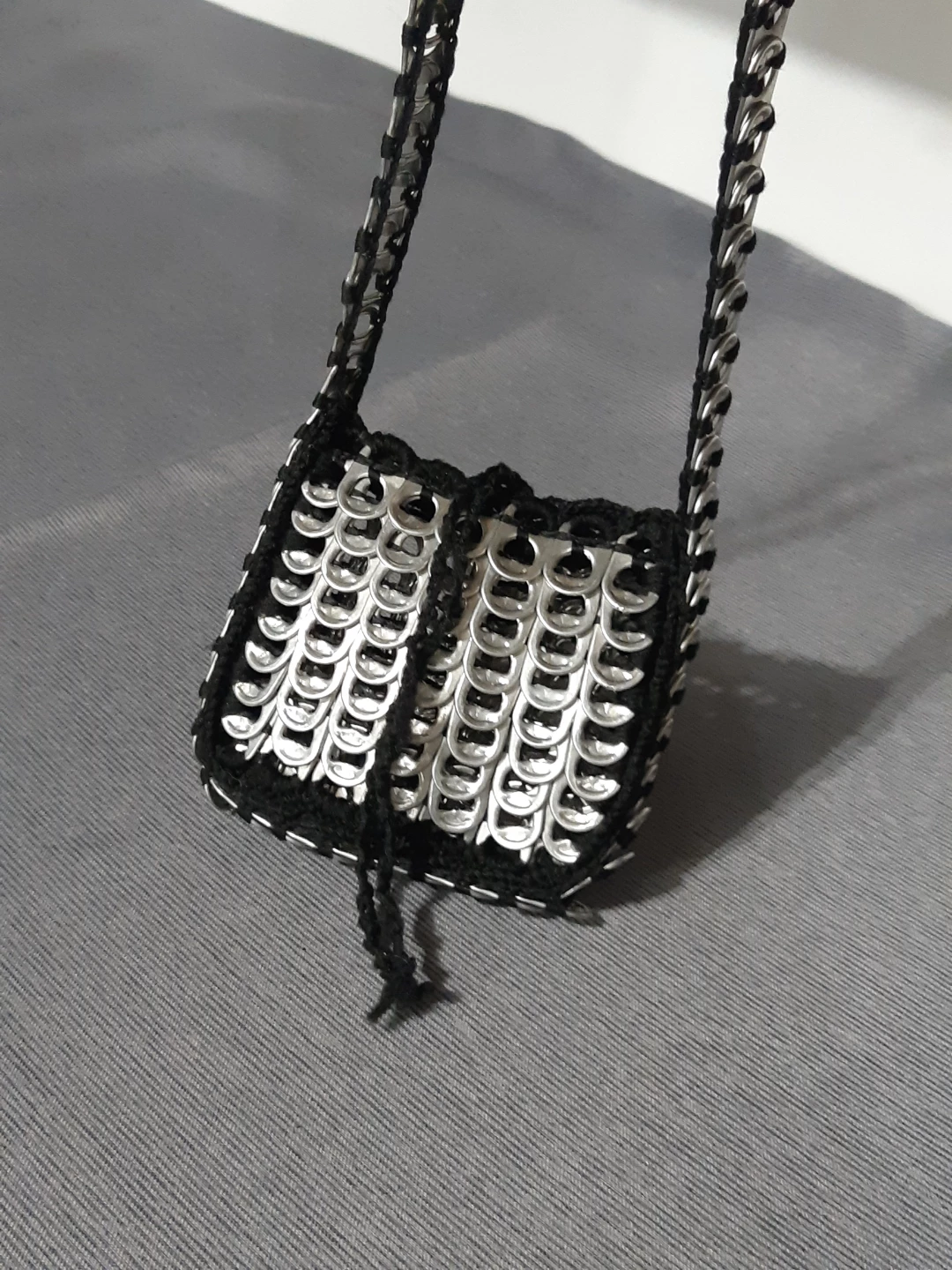 Recycled pop can Tab Crossbody bag