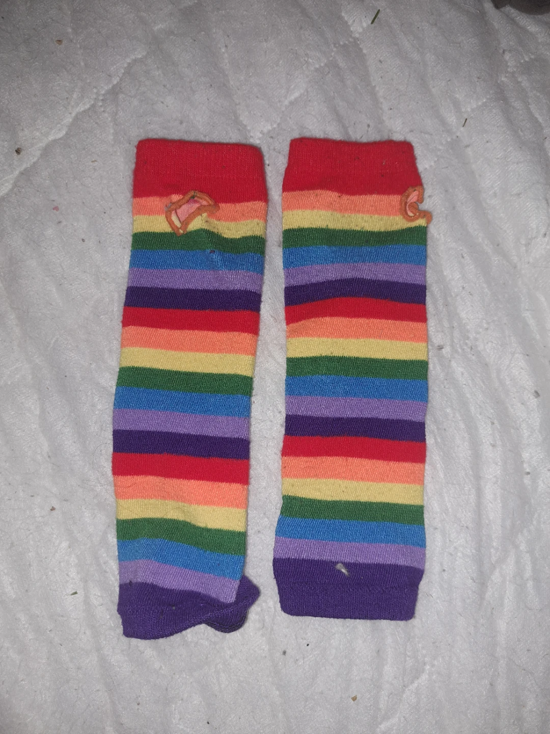 Rainbow Striped Arm Warmers
