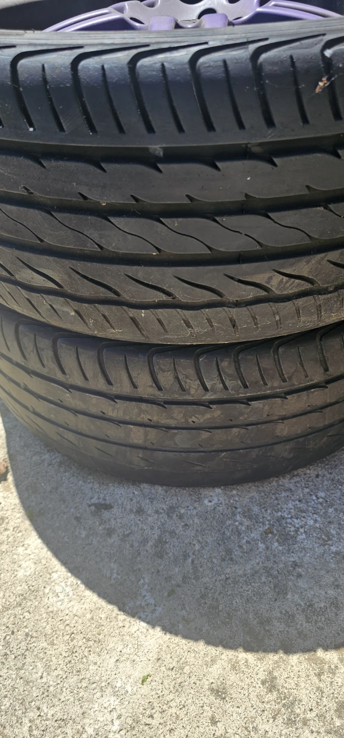 Purple 5-Spoke Alloy Rims with Tires - photo 4