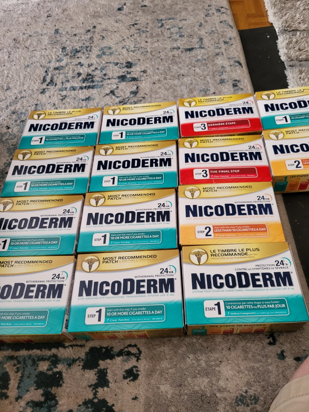 NICODERM Nicotine Transdermal System Patches - Steps 1, 2, & 3