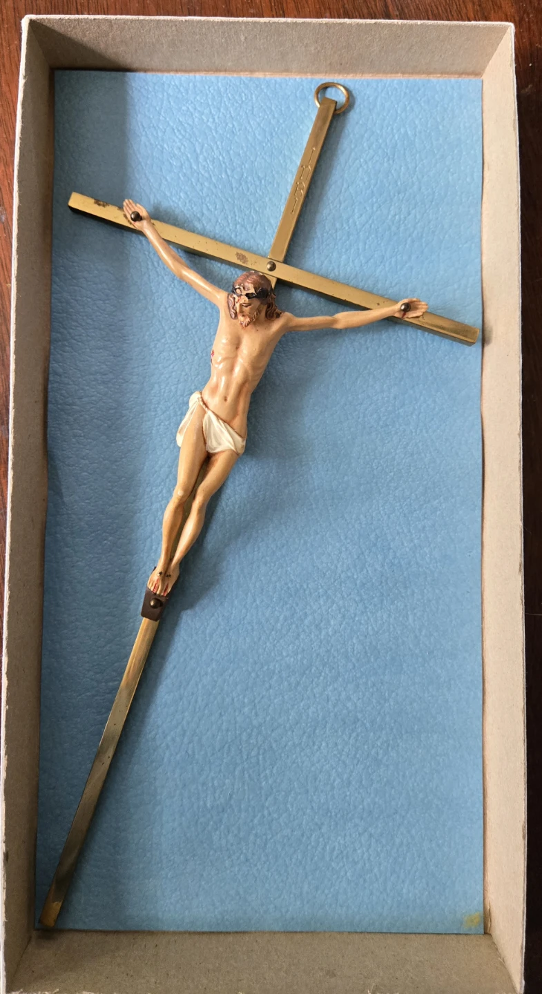 Vintage Brass  Crucifix Set - photo 4