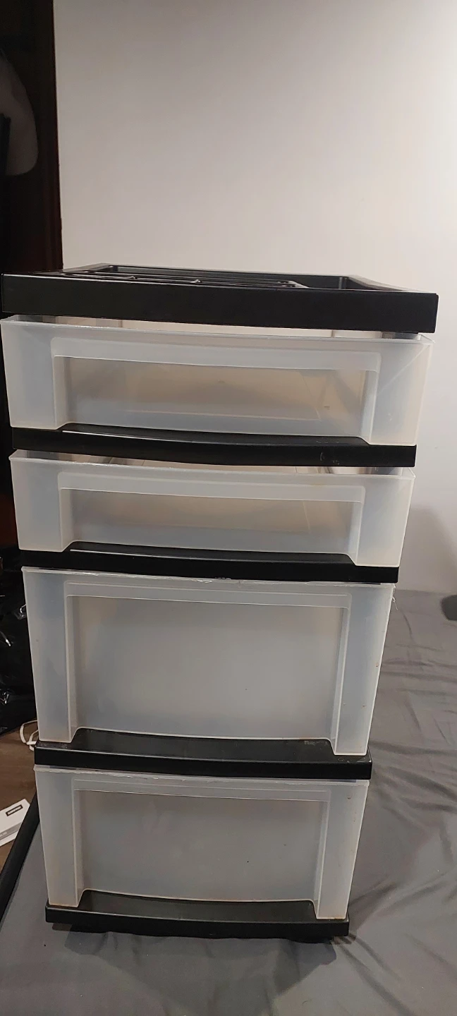 Black 4-Drawer Rolling Storage Cart