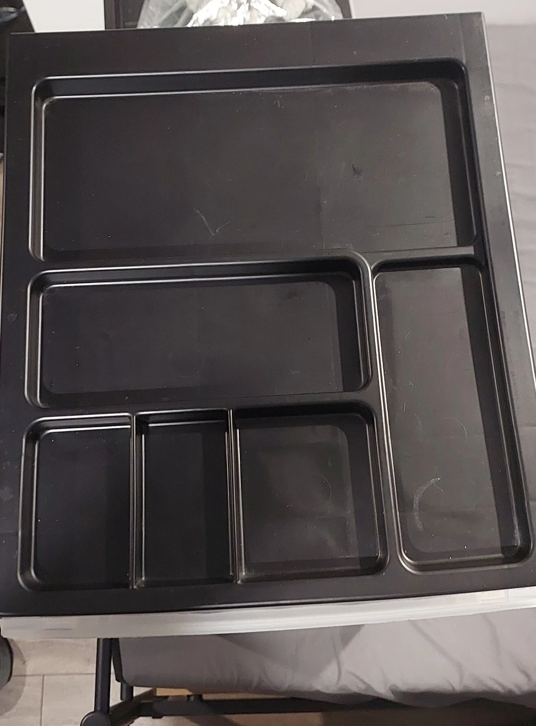 Black 4-Drawer Rolling Storage Cart - photo 2
