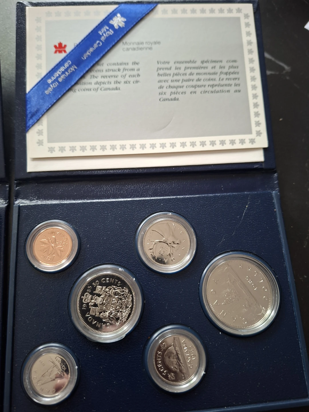 2 Royal Canadian Mint Coin Sets 1984 1985 - photo 3