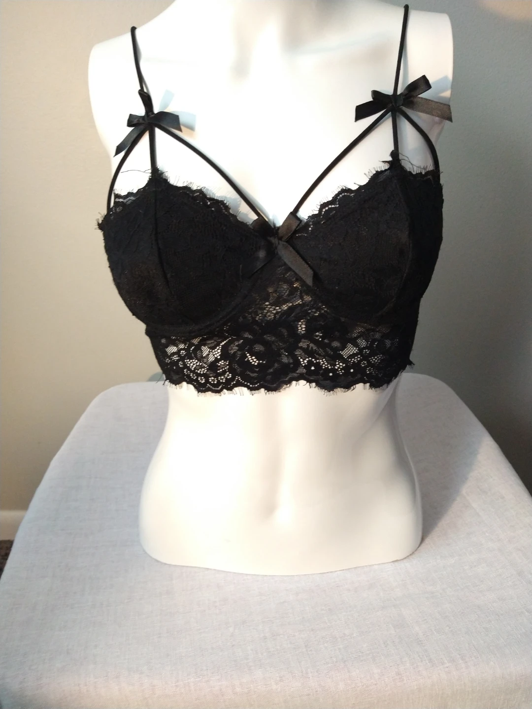 XS Women's Lace Bra Floral Push Up Underwire Bra/Bralette