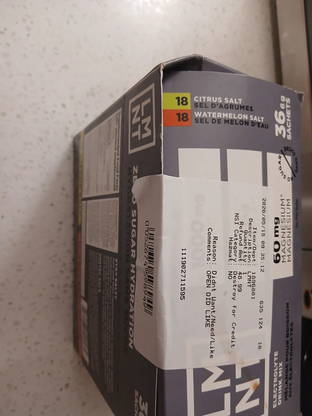 ⚽️LMNT Electrolyte Drink Mix (36 Sachets) - photo 2