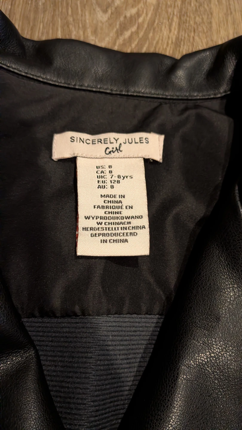 Sincerely Jules Girl Faux Leather Jacket & Boots Set ⚽ - photo 2