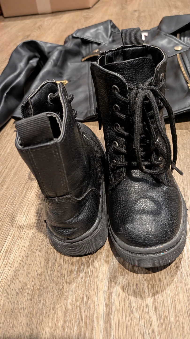 Sincerely Jules Girl Faux Leather Jacket & Boots Set ⚽ - photo 4