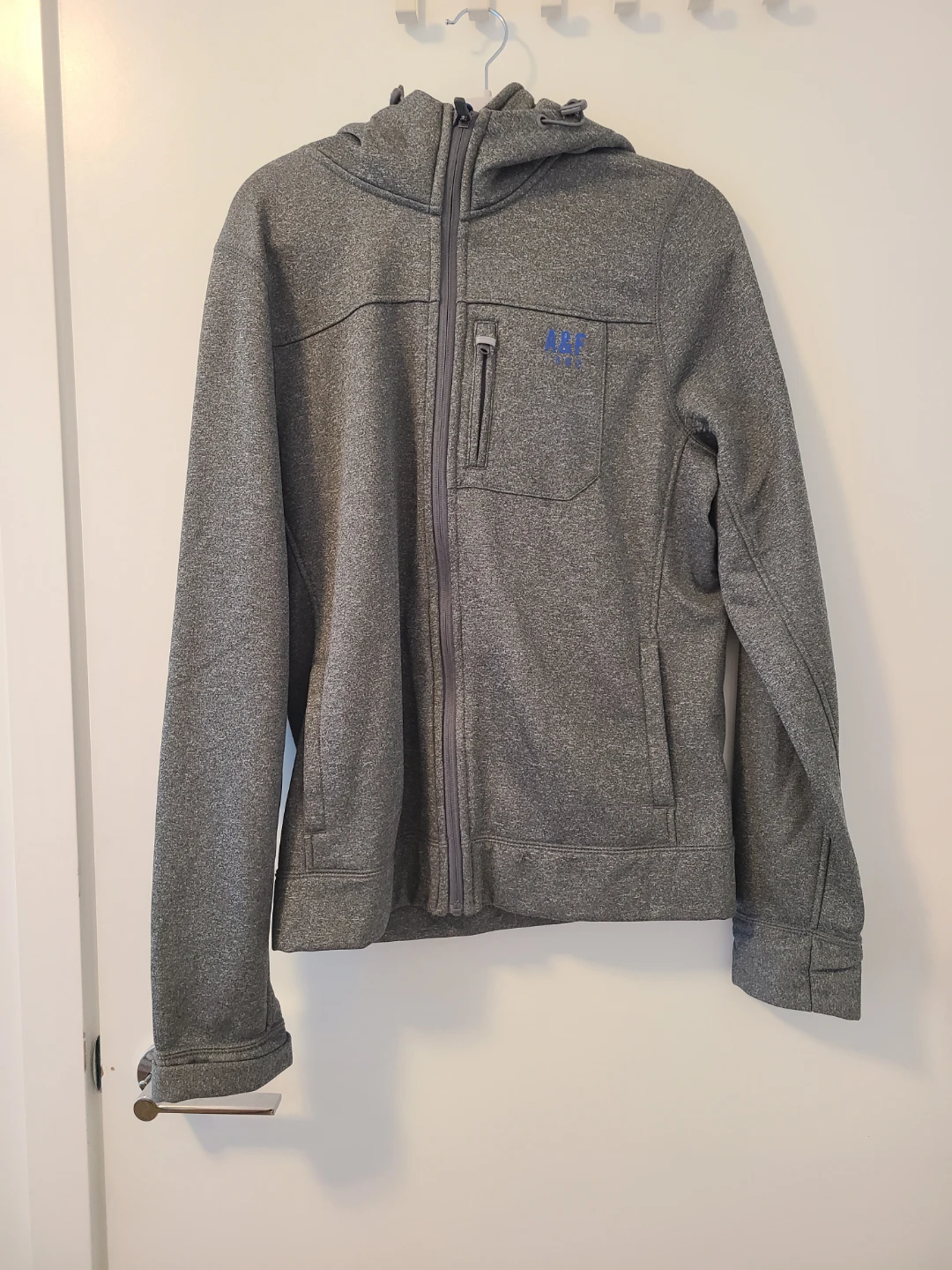 A&F Active Grey Full-Zip Hoodie