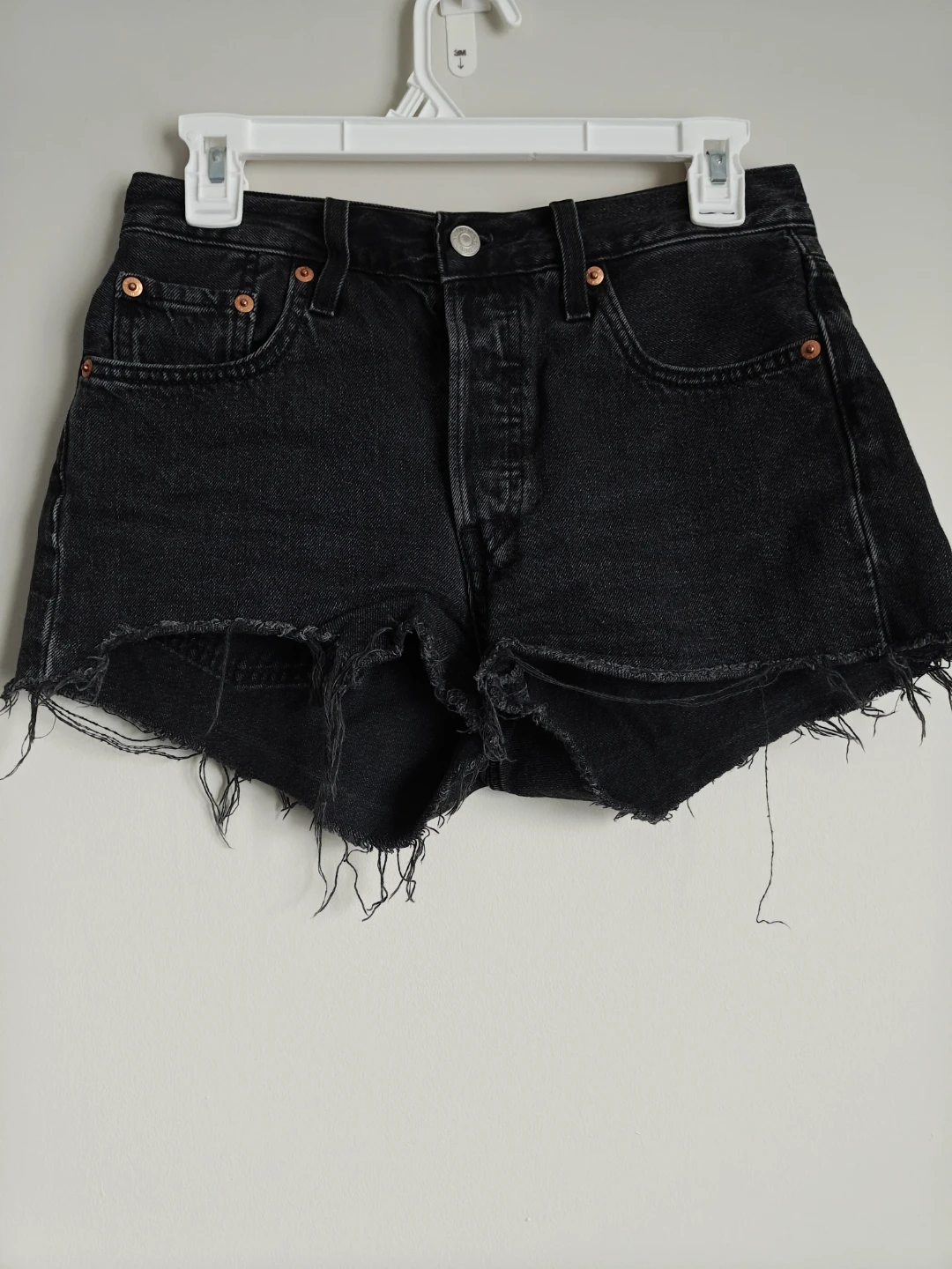 Levi's 501 Black Denim Cutoff Shorts - photo 3