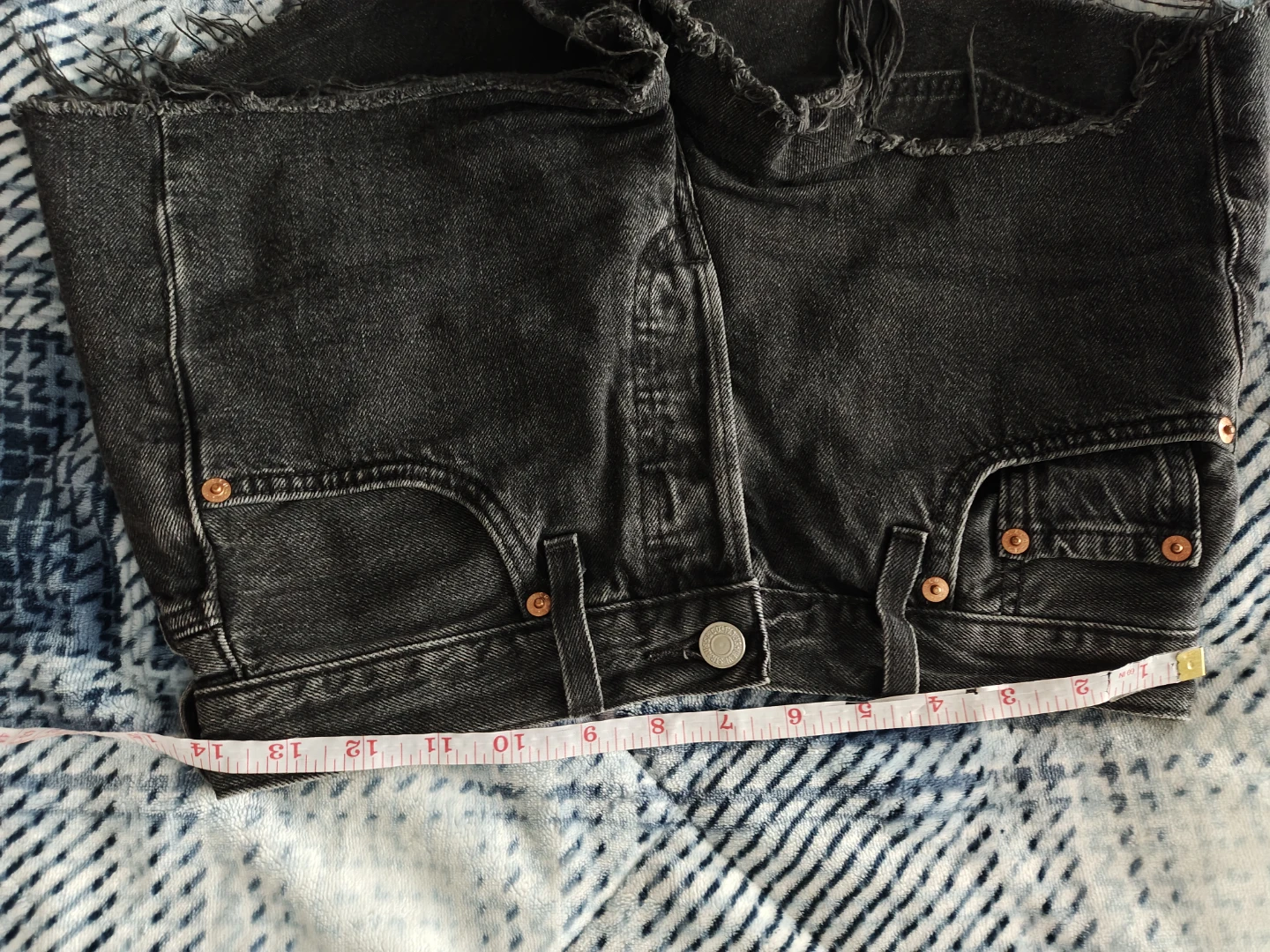 Levi's 501 Black Denim Cutoff Shorts - photo 5