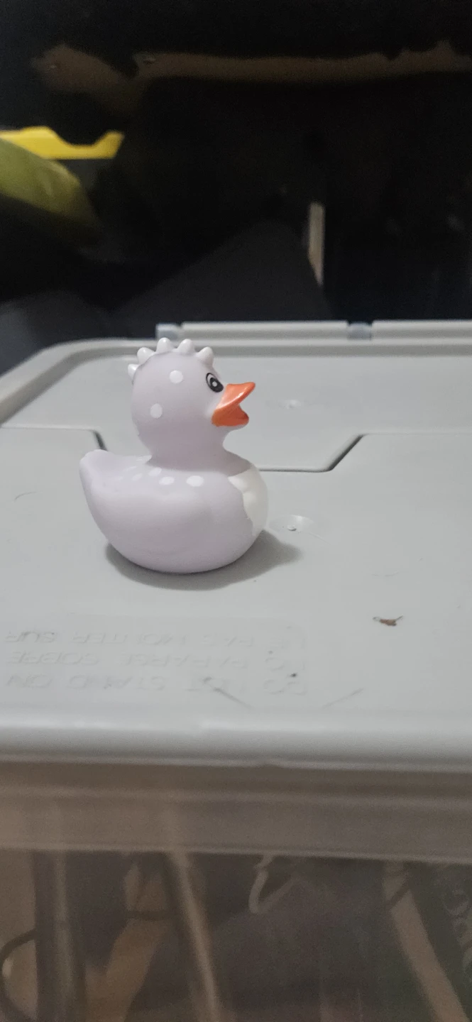 Lavender Polka Dot Rubber Duck Toy - photo 4
