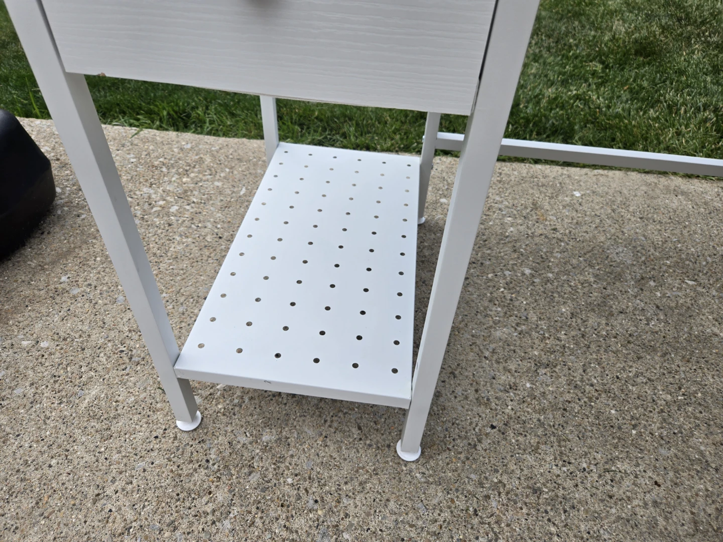 White Craft Table with Drawers and Storage - photo 4