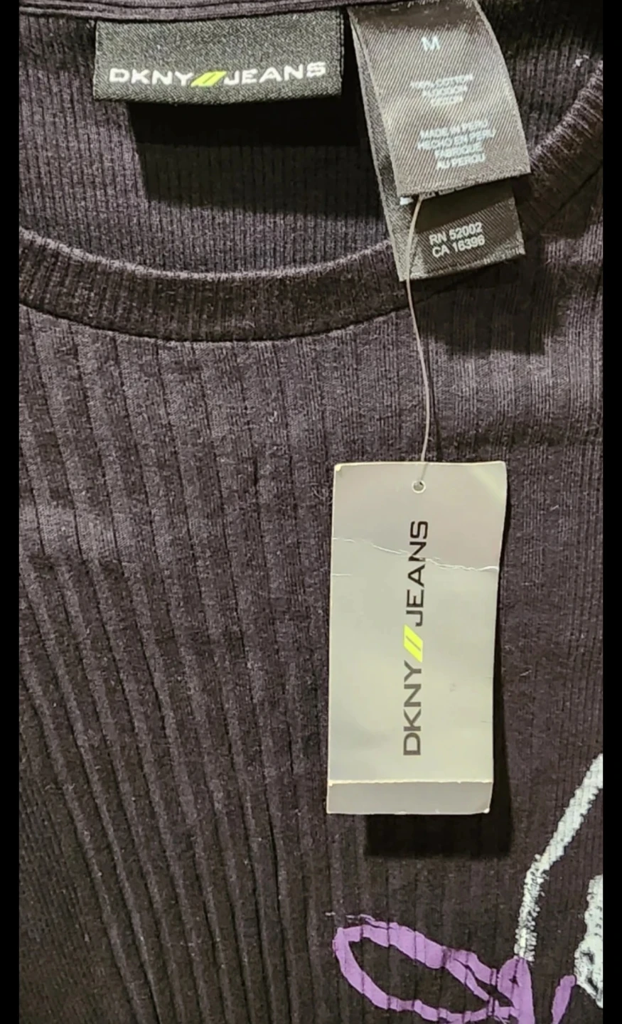 DKNY Jeans Black Graphic T-Shirt Size M⚽ - photo 2