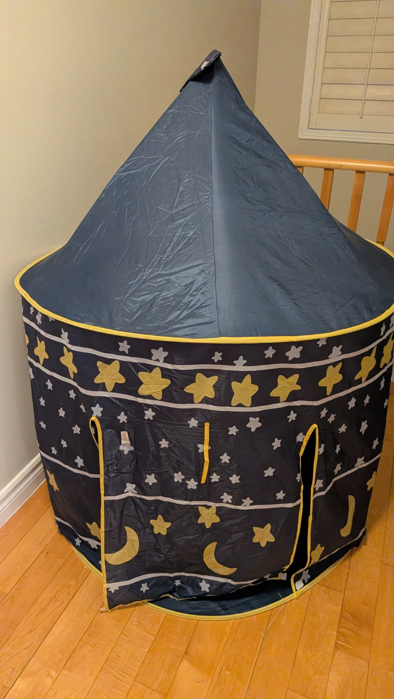 Kids Play Tent Moon Blue Star Moon Design