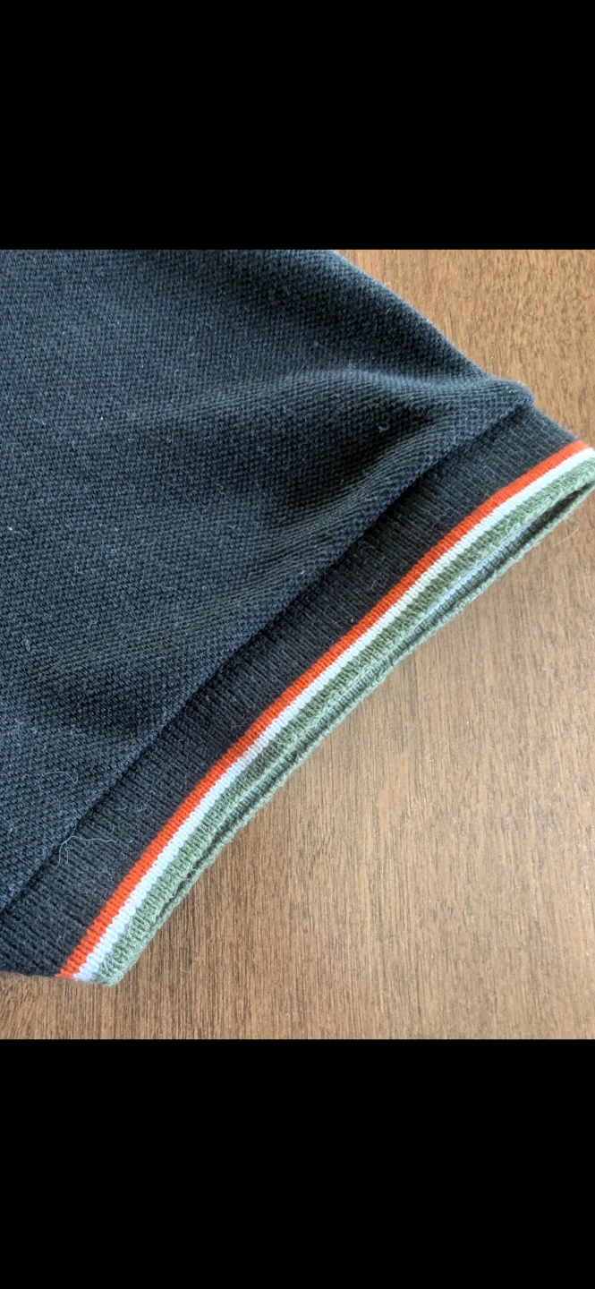 Lacoste Live! Black Polo Shirt with Striped Collar and Pocket - photo 4