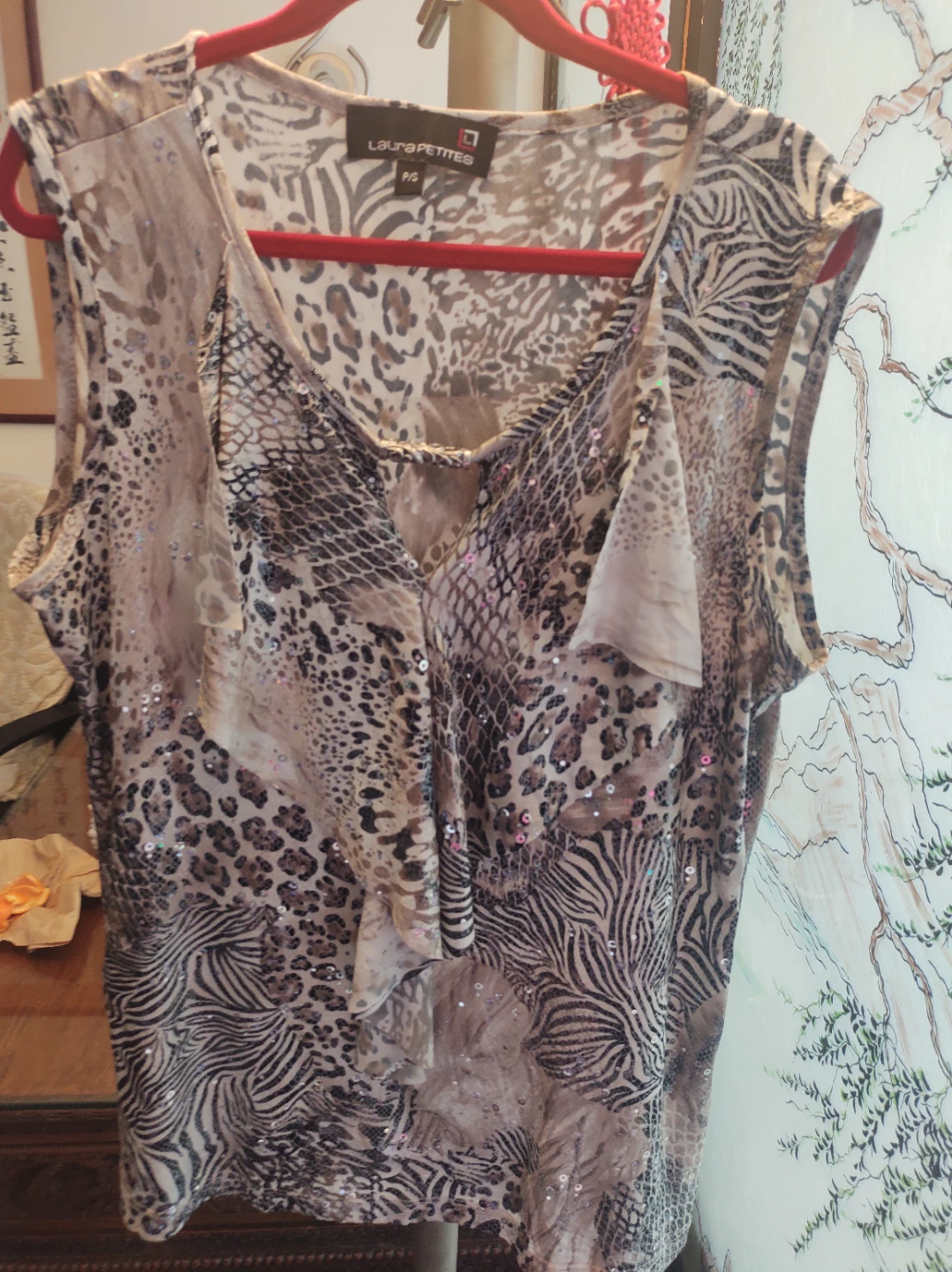 Laura Petites Sleeveless Print Top P/S