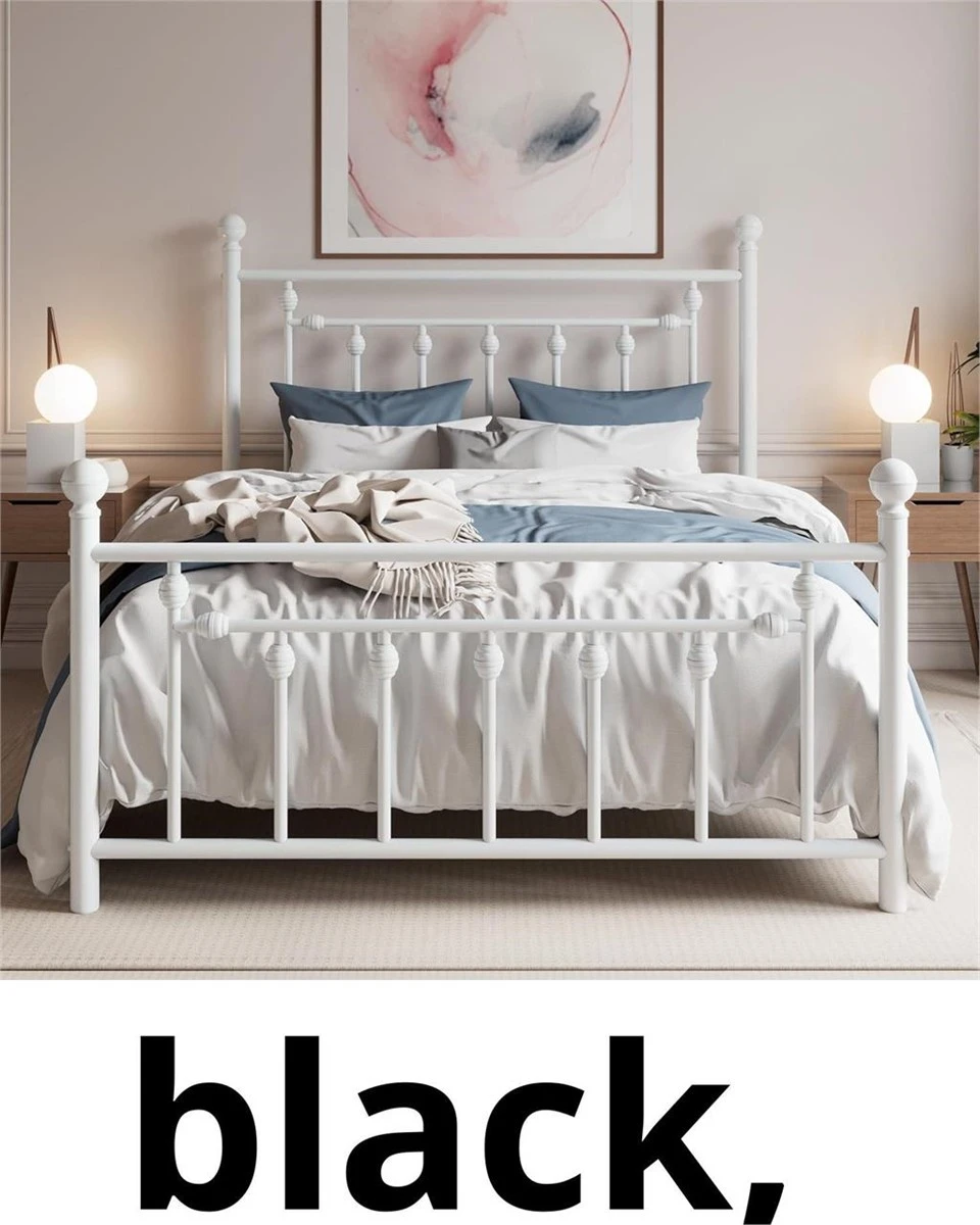 Queen black Metal Bed Frame