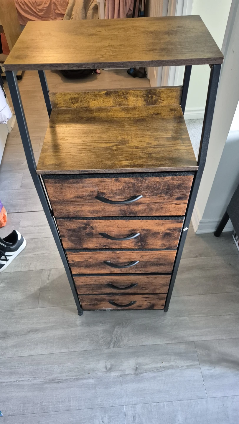 Tall Storage Unit with 5 Drawers