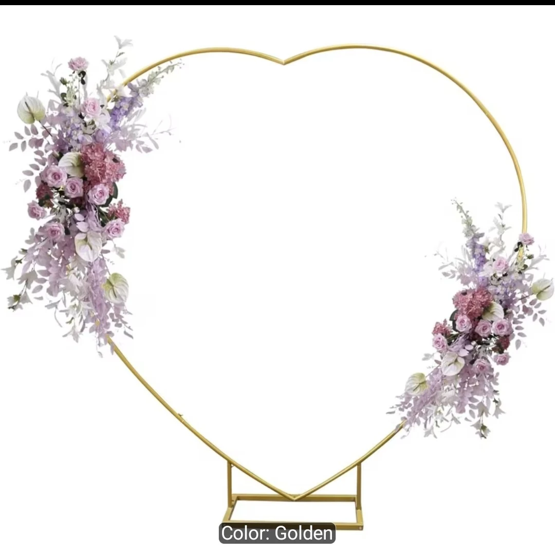 Golden Heart Arch Backdrop Stand
