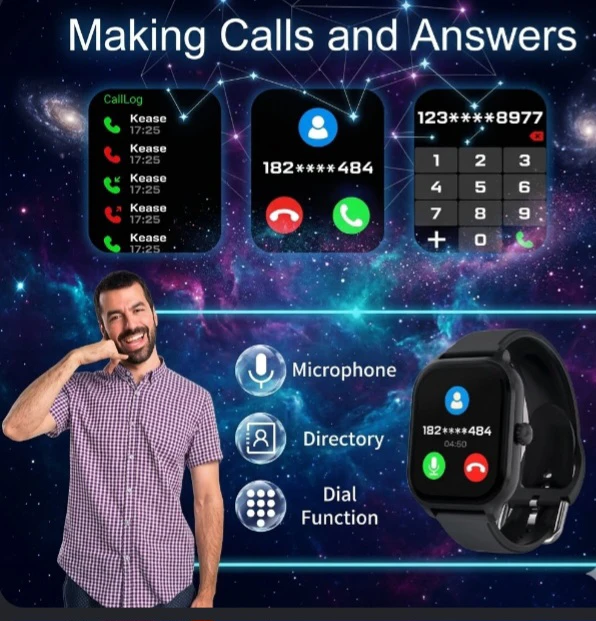 Smartwatch with 2.01" Touch Screen and Calling Features - photo 3