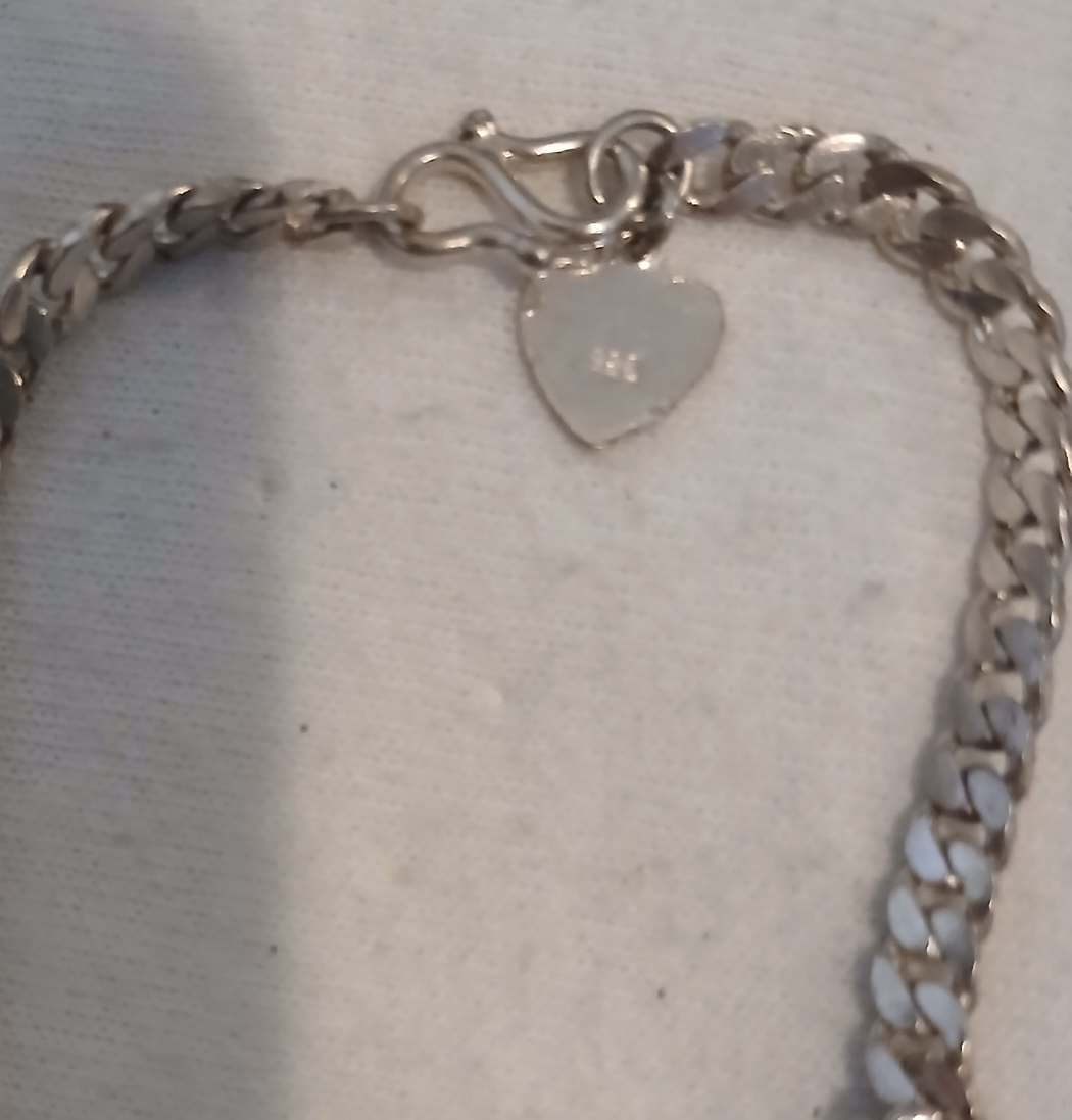 Sterling Silver Heart Charm Bracelet