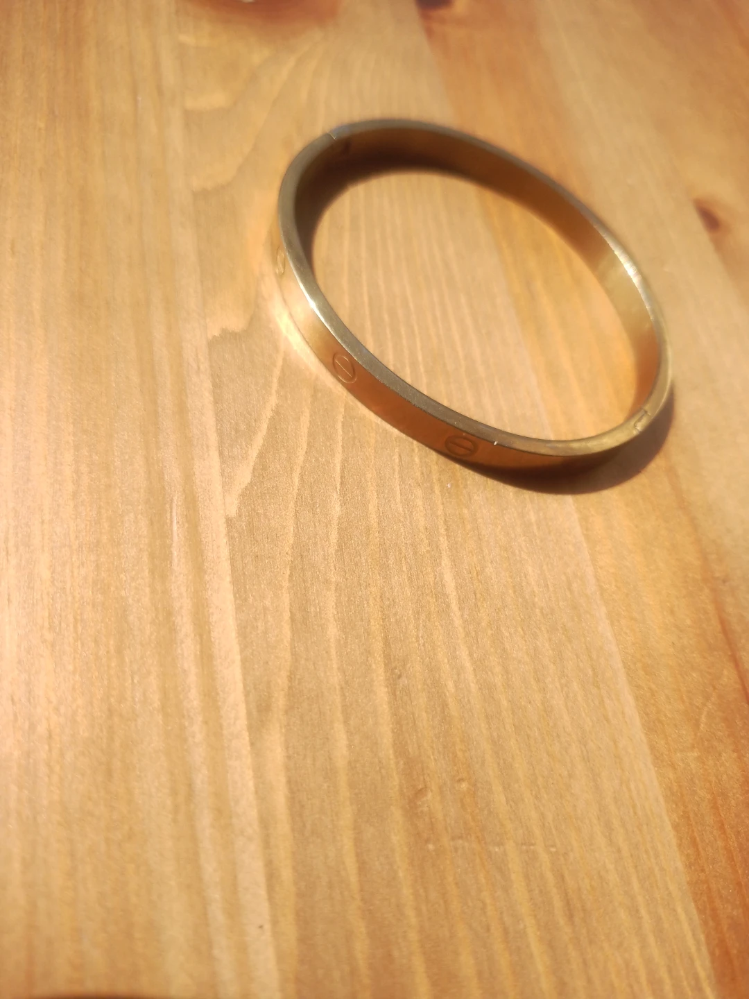 Gold Tone Stainless Steel Bangle