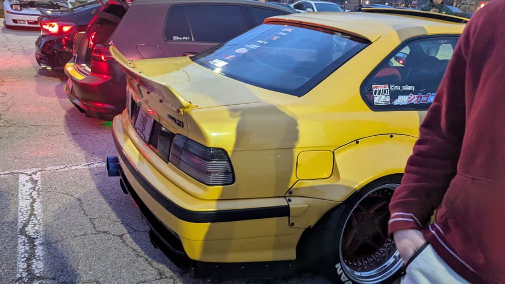 Yellow BMW M3 E36 Pandem widebody - photo 3