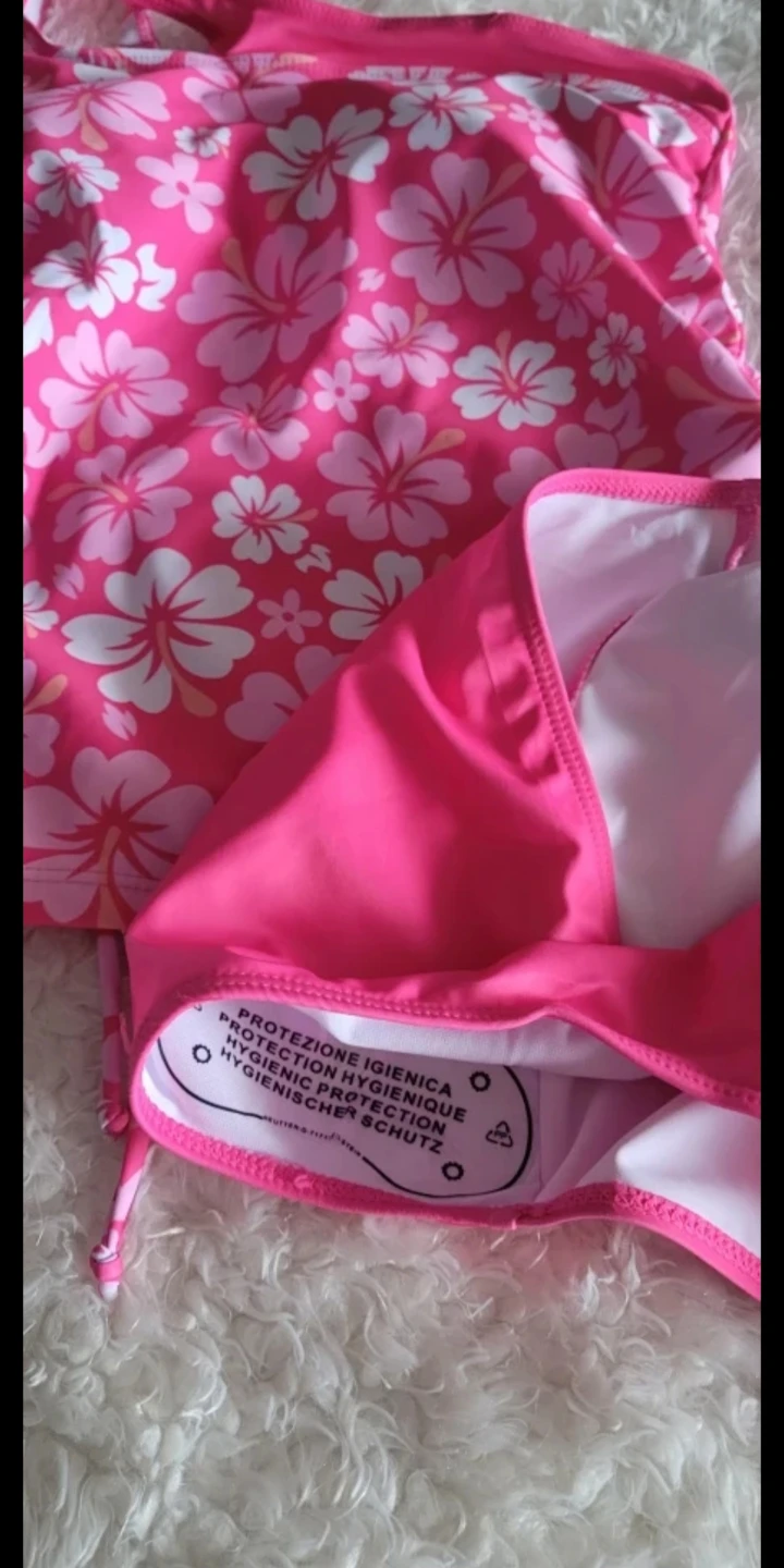 Girls' Pink Floral Swimsuit ⚽ - photo 5