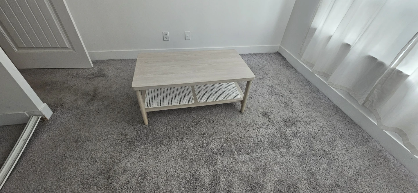 Light Wood Coffee Table with Shelf - photo 2