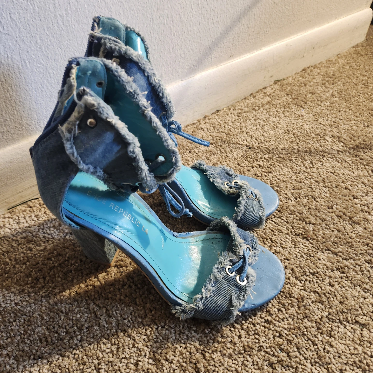 Women's Jean Sandals Heels - photo 4