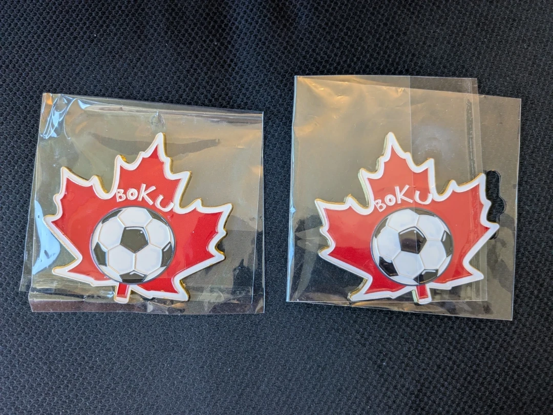 Canadian Maple Leaf Soccer Magnets - Set of 2