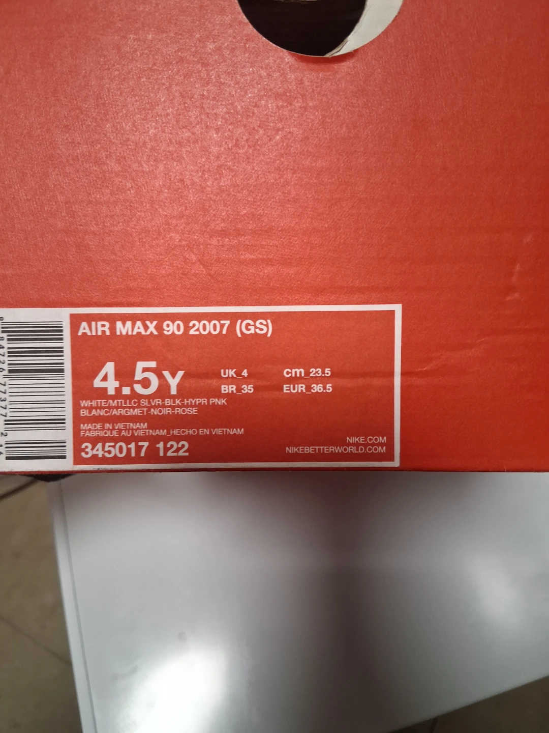 Nike Air Max 90 2007 (GS) Youth Shoes Size 4.5Y