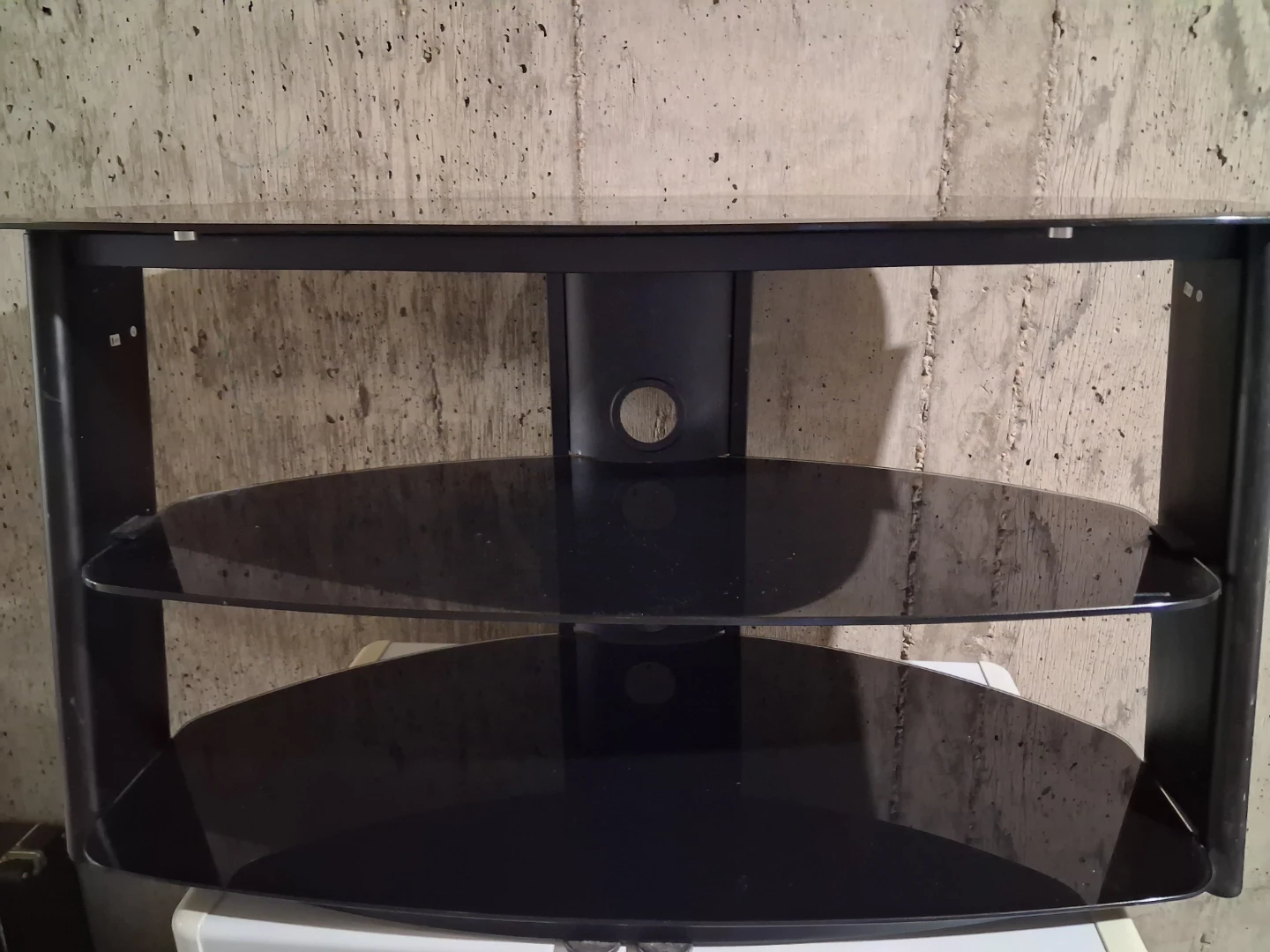 Black 3-Tier Entertainment TV Stand