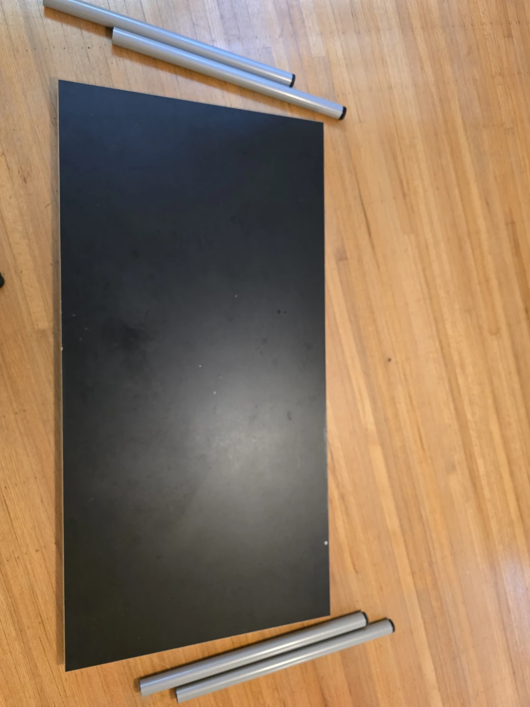 Black Table Top with Metal Legs - photo 3