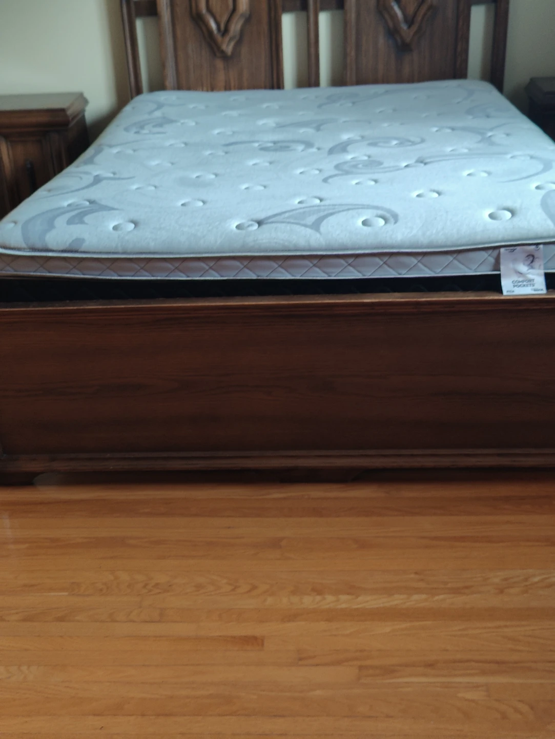 Wooden Bed Frame and Mattress - photo 3