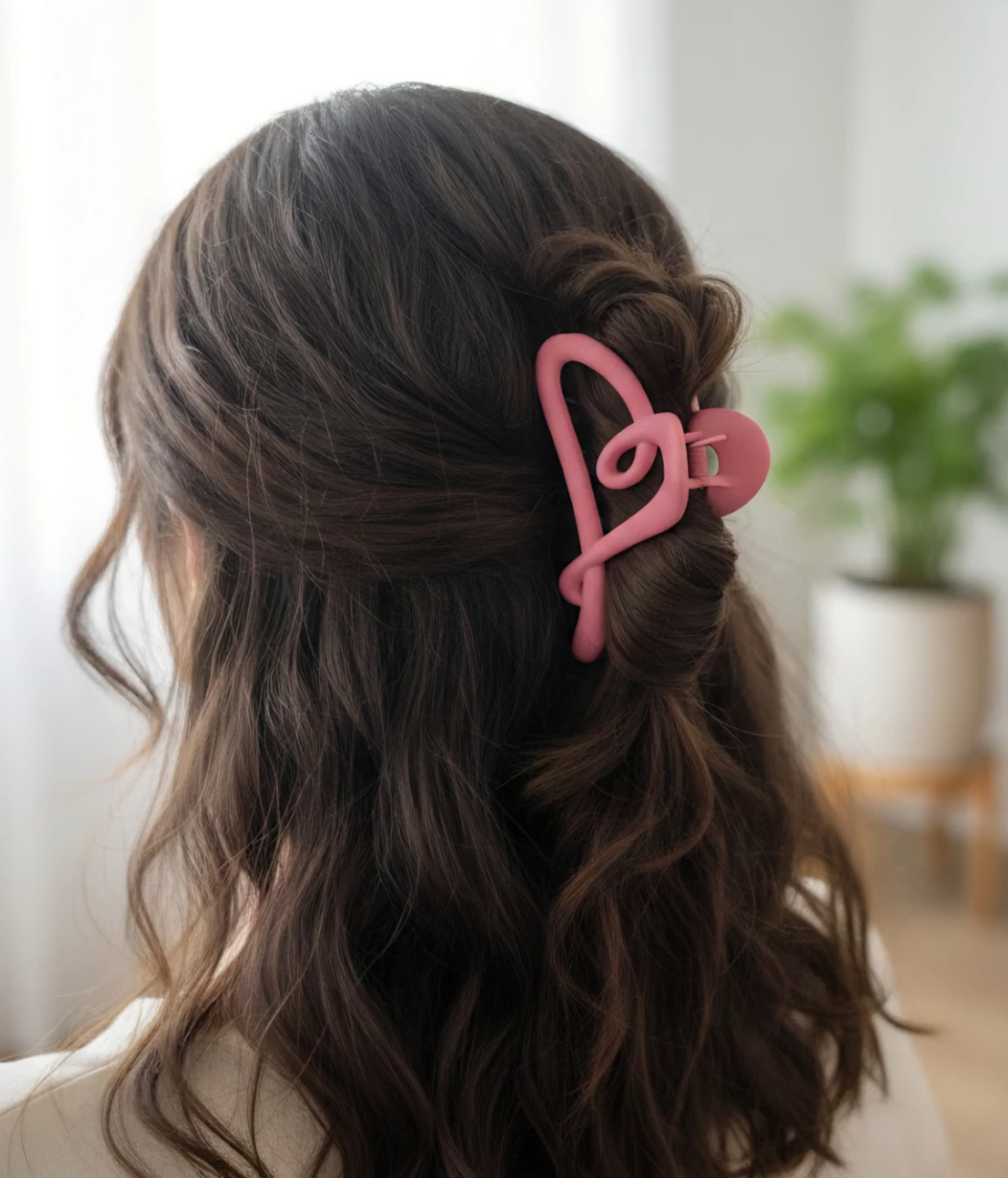 Pink Heart Claw Clip - photo 2