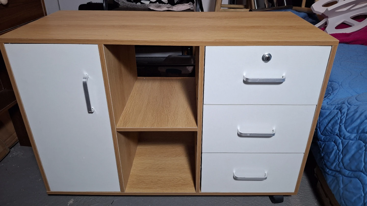 Rolling console Cabinet with Storage 80x36x56cm