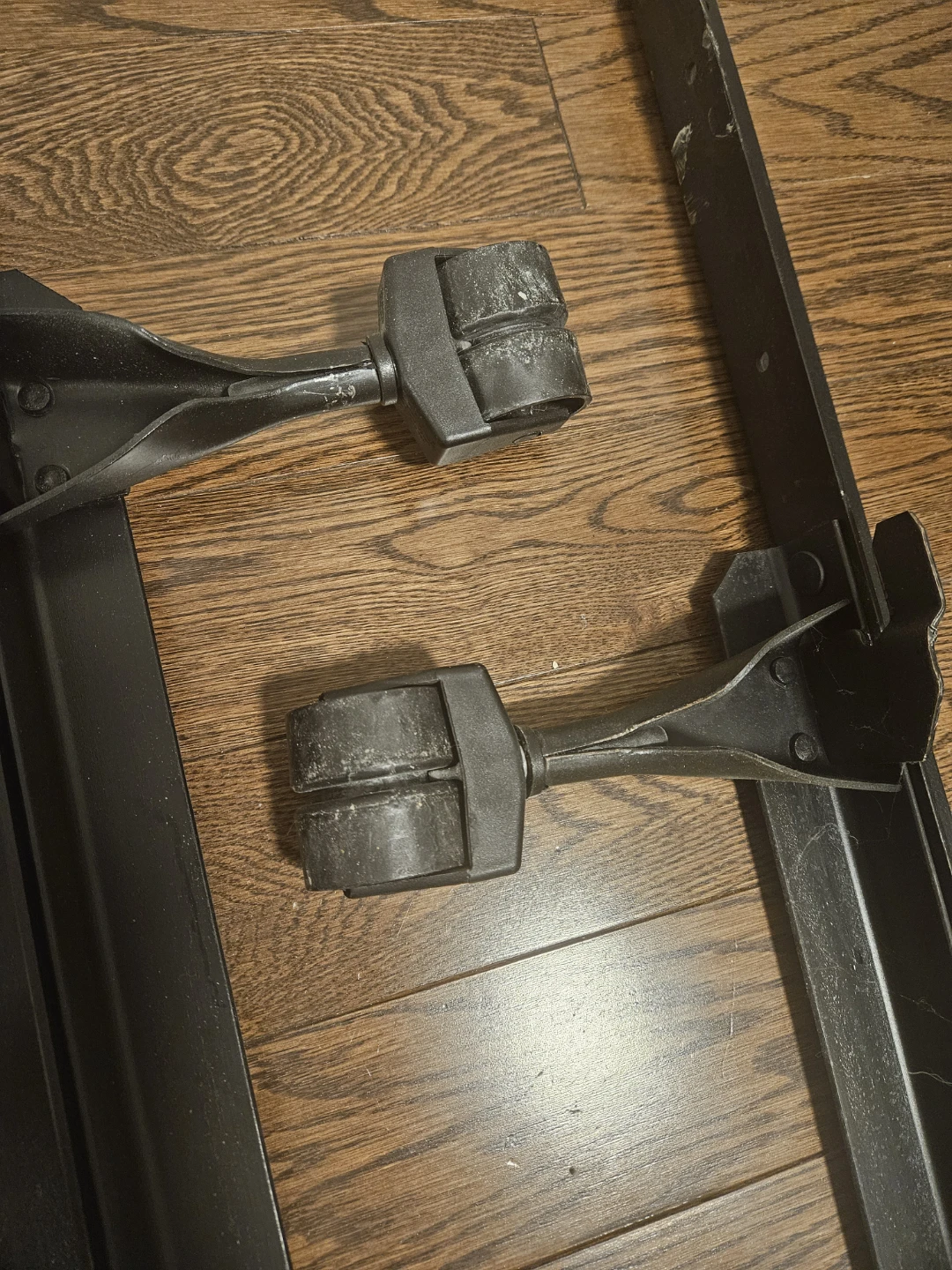 Queen bed frame with wheels and boxspring - photo 2