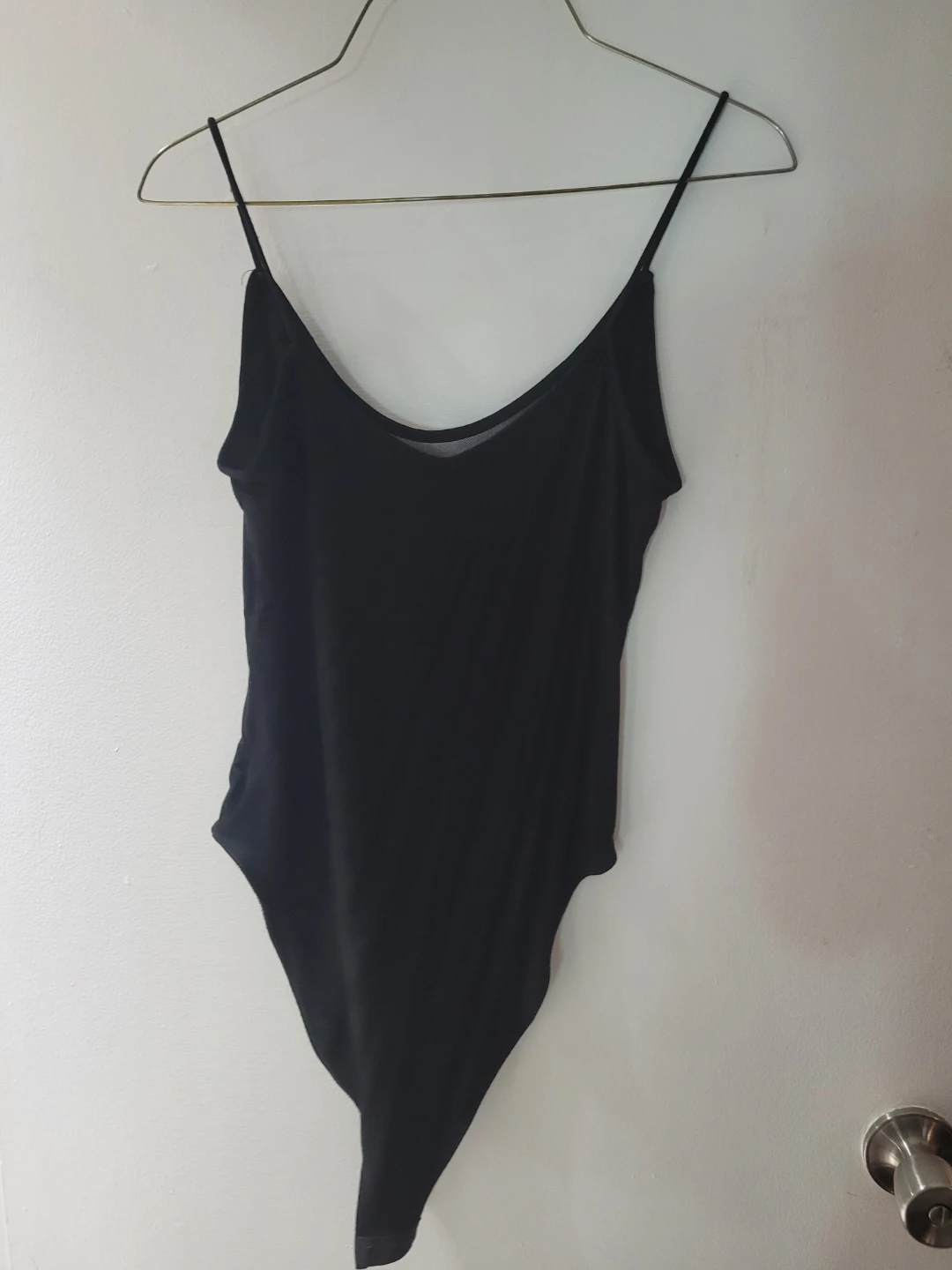 Black Spaghetti Strap Bodysuit - photo 2