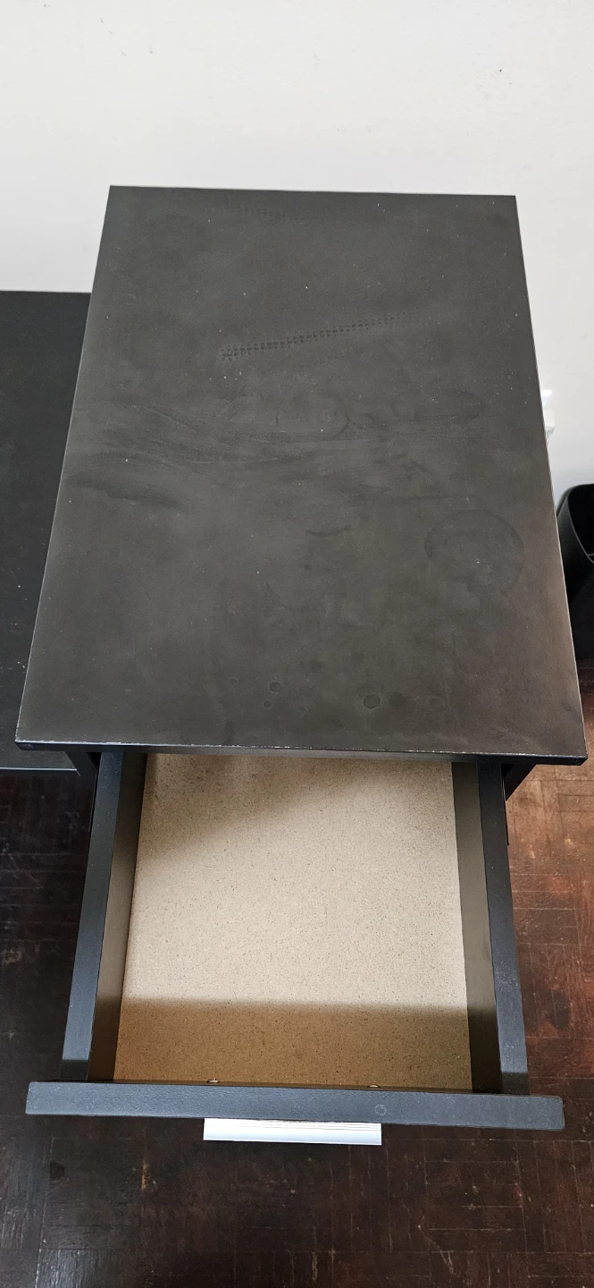 Black Compact Desk with Drawer - photo 4