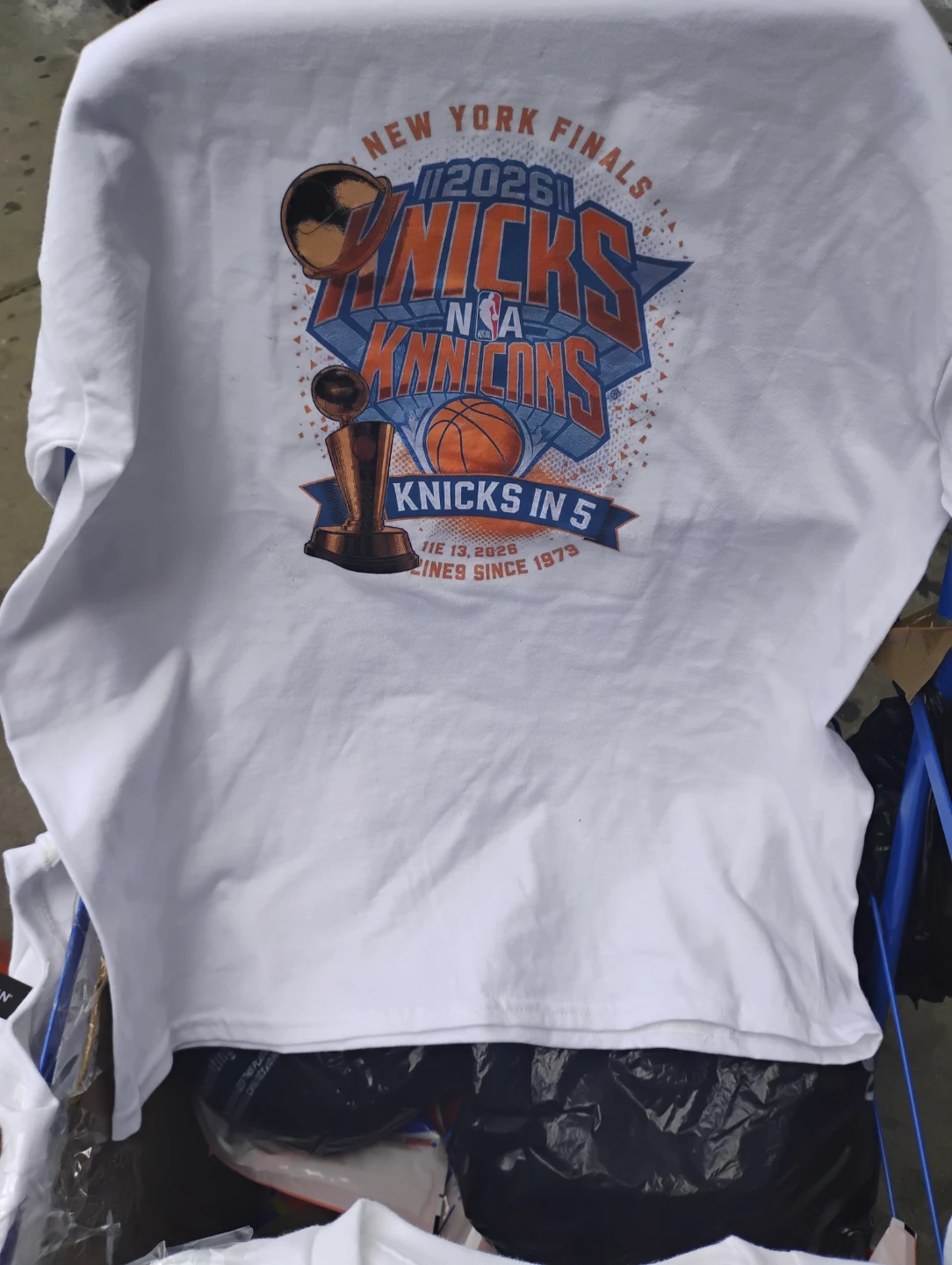New York Knicks 2026 NBA Champions T-Shirt - photo 2