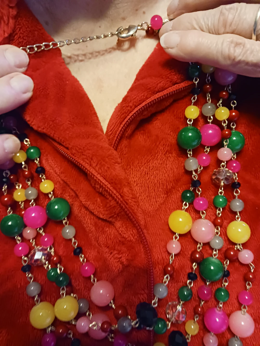 Vintage beaded Necklace - photo 2